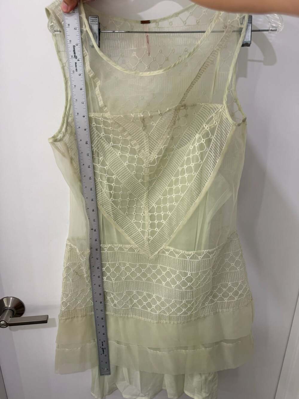 Free People Angel Lace and Crochet Dress Ivory Mini Dress - Picture 8 of 11